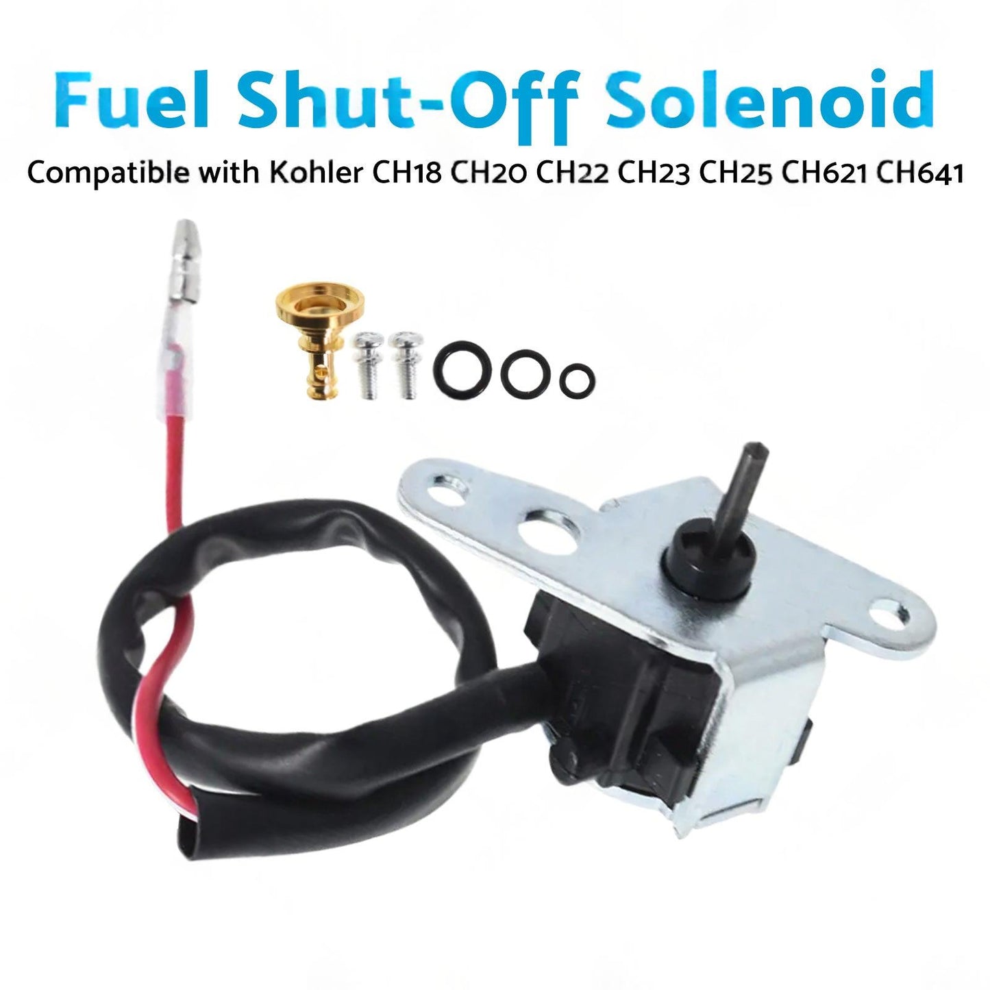 Fuel Shut-Off Solenoid Suitable for Kohler CH621 CH641 CH18 CH20 CH22 CH23 CH25