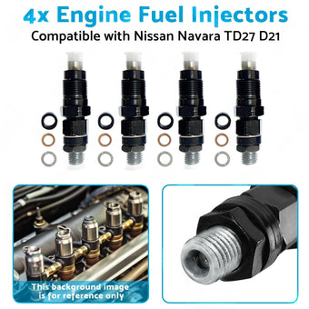 compare product 4x Engine Fuel Injectors Suitable for Nissan Navara TD27 D21 2. 7L 16600-43G23