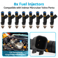 879312003 8x Fuel Injectors Suitable for Indmar Mercruiser Volvo Penta 07-13