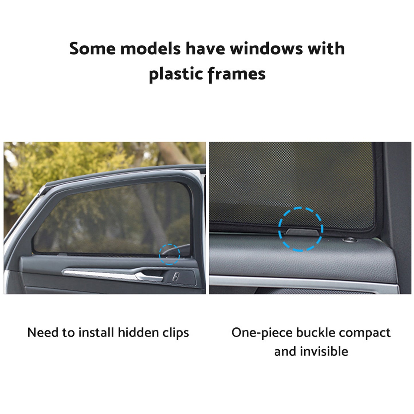 {{ Triangular & Rear Window Magnetic Mesh Sunshades Suitable for Kia Sportage 21-24 }} - Buy Car Parts Online at {{ Kaka Auto Parts }}.