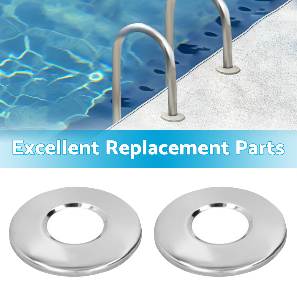 Ladder Accessories 2Pcs Stainless Steel Bumpers Escutcheon Handrail Pool Covers