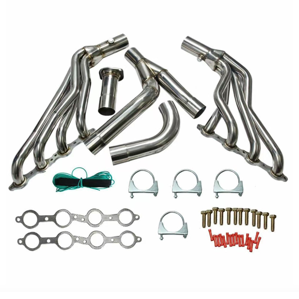 2x Exhaust Header Y-Pipe Suitable For Chevy Silverado Sierra 1999¡§C2006 4.8L 5.3L