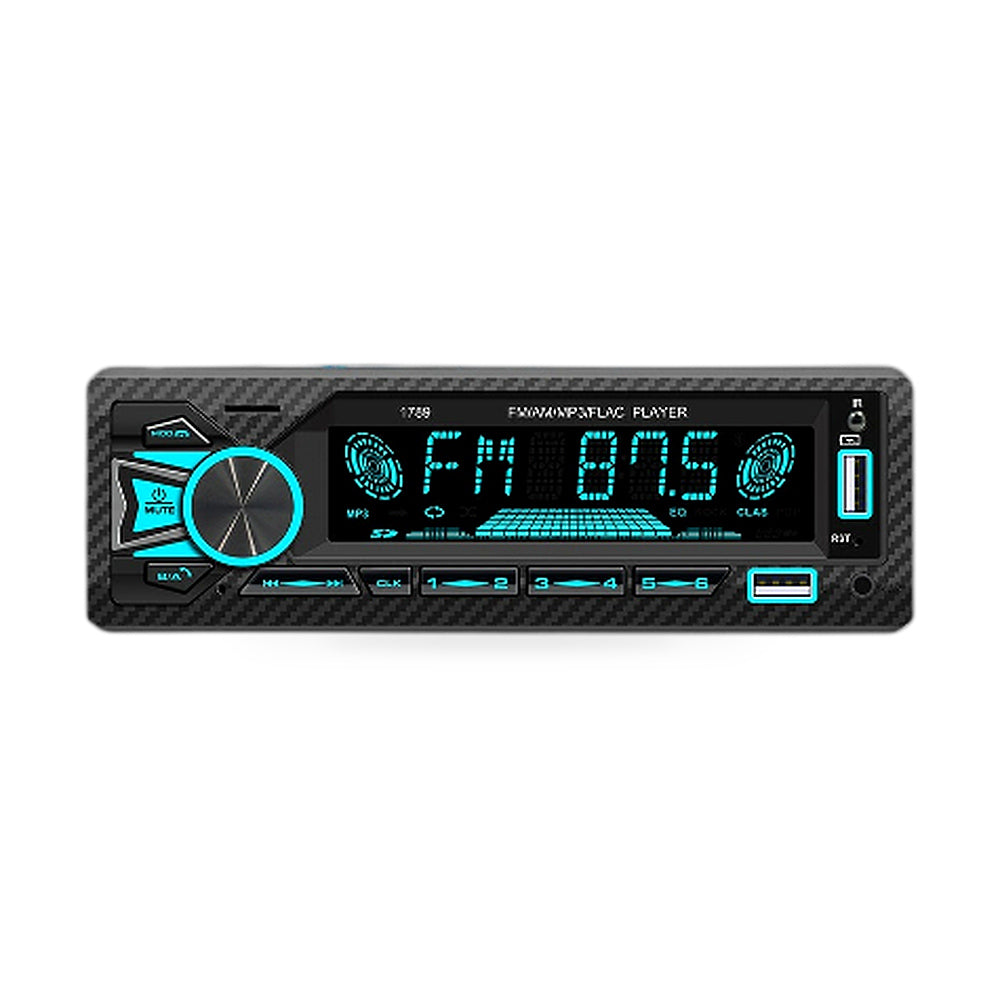 12V Single Din Short MP3 FM Radio Car Stereo Dual Bluetooth USB Player 1789