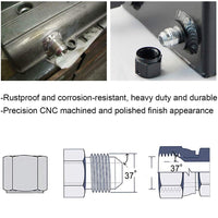 AN10 Male Aluminium Weld On JIC Bungs x 2 Fitting -10AN JXSS032-10-A