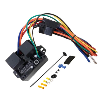 compare product Dual Electric Radiator Fan Adjustable Thermostat Temperature Controller Suitable For Universal Cars