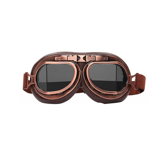 Vintage Pilot Motorcycle Racing Goggles Retro Aviator ATV UTV Dirt Bike Eyewear