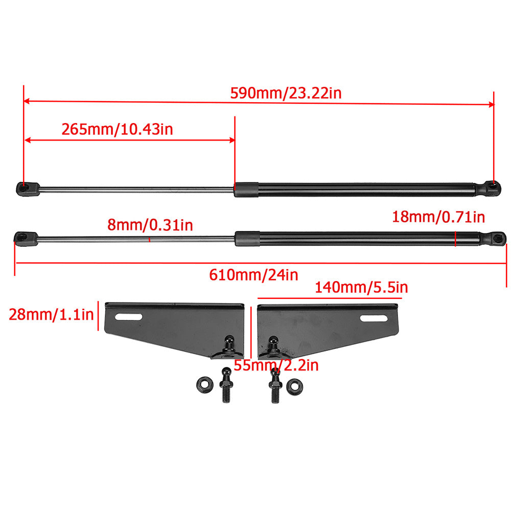2x Front Hood Bonnet Shock Up Lifter Gas Strut Suitable For Isuzu D-Max Dmax 2020-2022