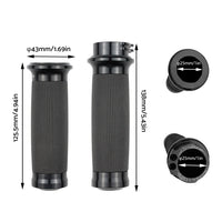 1-inch Pair Black Hand Grip Handle Bar Suitable For Harley-Davidson Touring 2000-2020 / Dyna 2000-2017 / Sportster 2004-2020