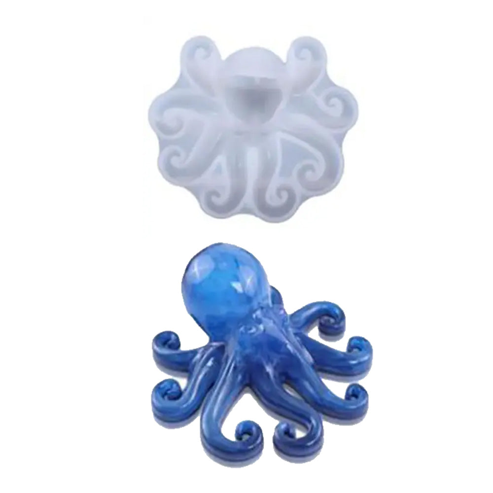 ?2PCS Octopus Mold Silicone Epoxy Resin Casting Mould 3D Sea Animal Display Mold