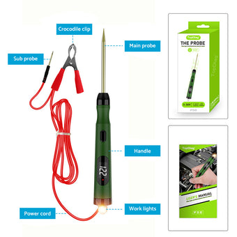 compare product Auto Car Circuit Tester Pen Probe Light Tool Suitable For 6V 12V 24V Vehicle Electrical Systems
