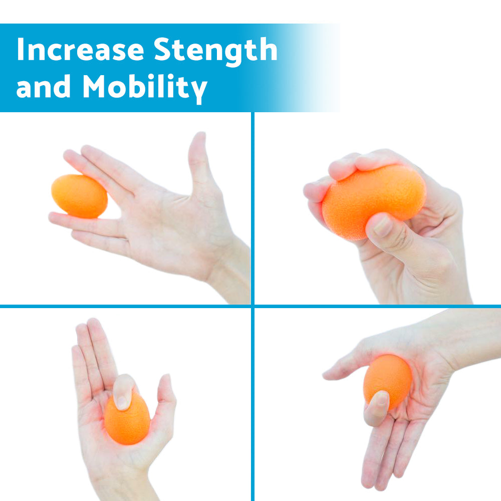 Hand Therapy Stress Relief Exercise Balls Set 4x Suitable For Hand Grip Strengthening and Finger Rehabilitation