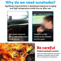 {{ 6 Layer Thick WindScreen Sun Shade Suitable For Toyota Prado 09-23UV Protection }} - Buy Car Parts Online at {{ Kaka Auto Parts }}.