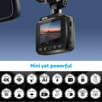 4K Car Dash Camera Recorder Suitable For Vehicles Built-in WiFi GPS UHD 2160P LCD 170?? WDR Night Vision