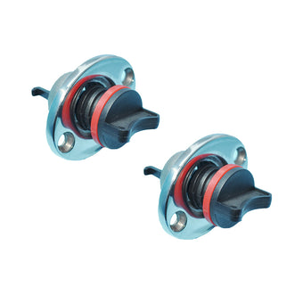 compare product 2x Boat Bungs Chrome Base With Plastic Coarse Thread Bung Suitable For Transom Installation
