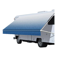 PVC Vinyl Awning Fabric Blue Fade 13-16FT Suitable For RV Caravan Trailer Camper