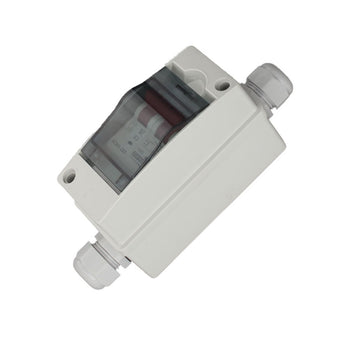 compare product PV Disconnect Box DC 500V 32A/63A 2P Circuit Breaker Solar Isolator Switch