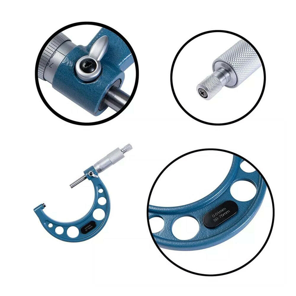 4x Outside Micrometer Set 0¡§C100mm Carbide Tip Precision Measuring Tool 0.01mm Suitable For Machinist