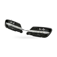 DRL Grille Lower Mesh Fog Light Frame Suitable for Mercedes W204 08-10 Sport - ZT2
