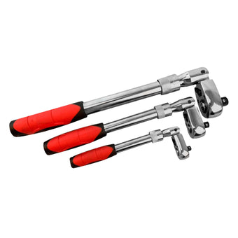 compare product Ratchet Wrench Socket Set 3x 1/4inch, 3/8inch, 1/2inch Drive Handle 72-Tooth Quick Release