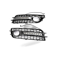 LED Flow Daytime Running Light Yellow Turn Signal Mesh Fog Light Frame for 09-11 - BD2