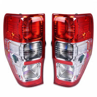 Chrome Tail Light Assembly LH RH with LED Globes Suitable for Ford Ranger Ute - BD2