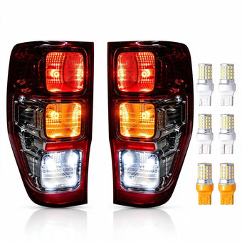 compare product Chrome Tail Light Assembly LH RH with LED Globes Suitable for Ford Ranger Ute