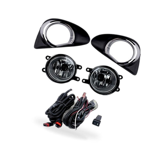 Fog Light Cover with LED Lens Suitable for Toyota Yaris Vios 2013-2014 Chrome