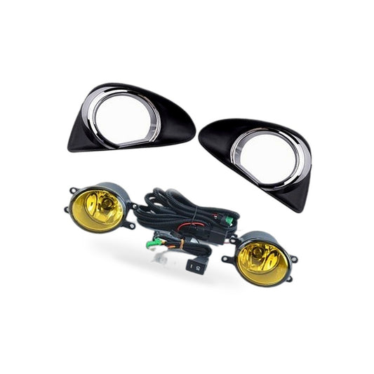 Fog Light Cover with LED DRL Suitable for Toyota Yaris Vios 2013-2014 Chrome