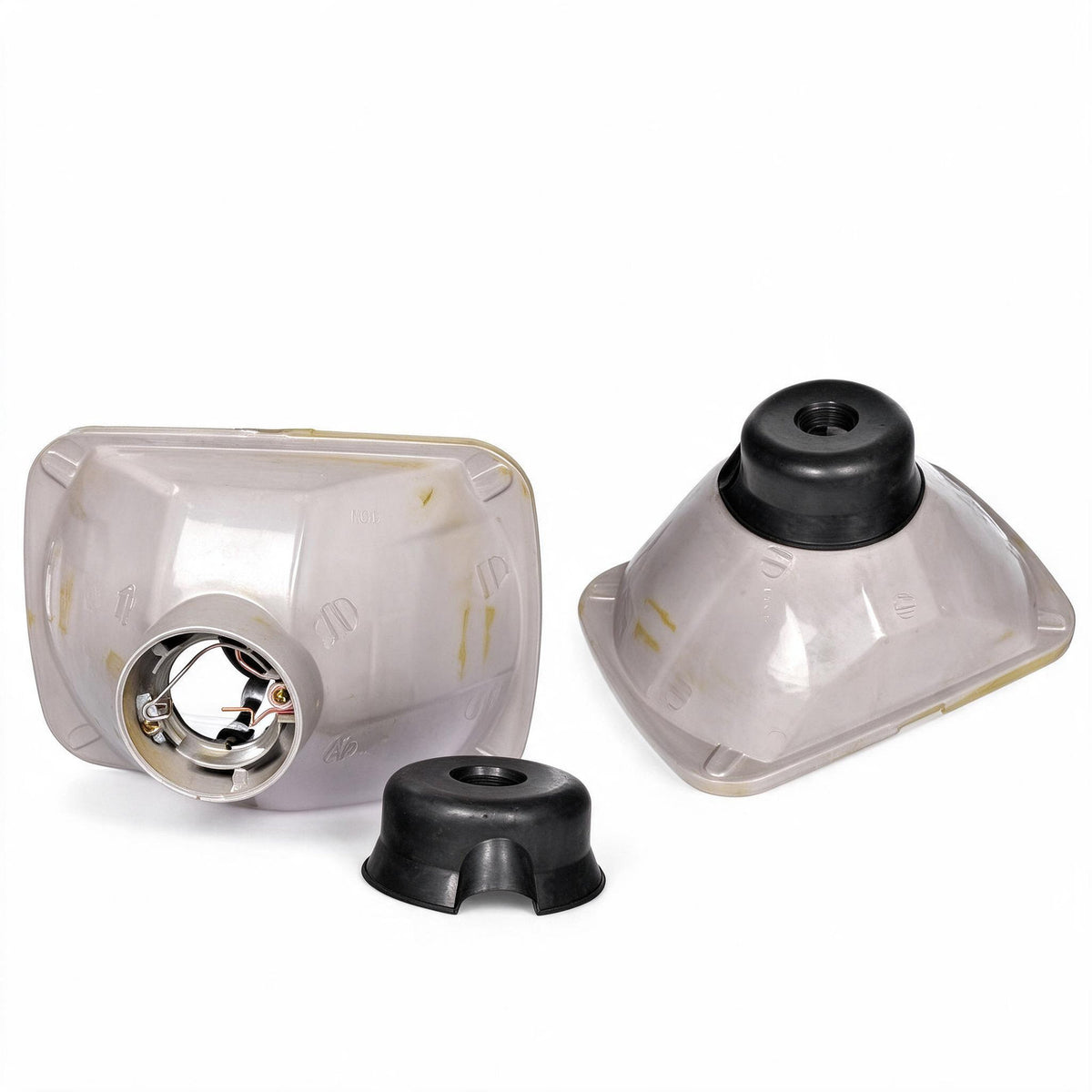 7 Inch Square Headlight Diamond Look Plastic Lens Set Suitable for Jeep Wrangler - BD1
