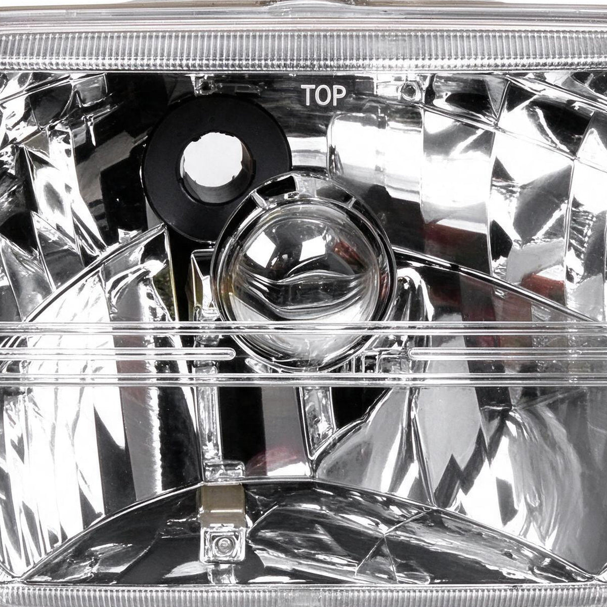 7 Inch Square Headlight Diamond Look Plastic Lens Set Suitable for Jeep Wrangler - XQ1