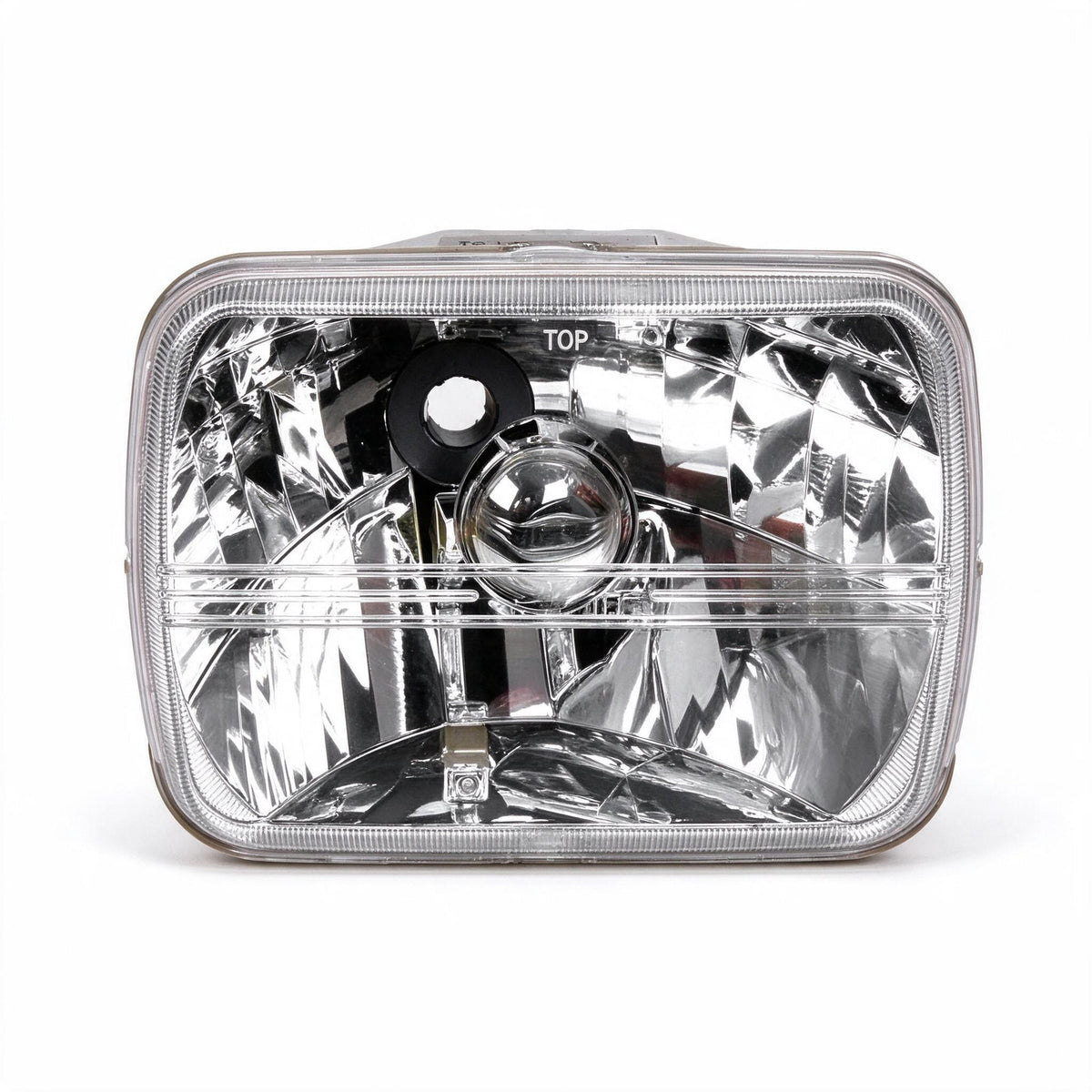 7 Inch Square Headlight Diamond Look Plastic Lens Set Suitable for Jeep Wrangler - ZT2