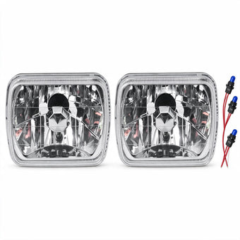 compare product Square 7x5 Inch Head Light Clear Set LH RH Suitable for Chevrolet C10 K10 Blazer