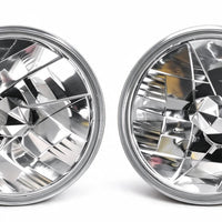 7 Inch Round Head Lamp Diamond Look Set Suitable for Jeep Wrangler CJ Hummer - XQ1