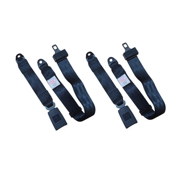 compare product 2x 2-Point Retractable Adjustable Lap Sash Seat Belt Strap Suitable For Car & Truck