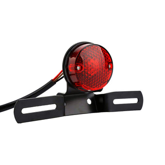 compare product Motorcycle Tail Brake Light with Number Plate Lamp Suitable For Universal Use Retro Rear Stop Light