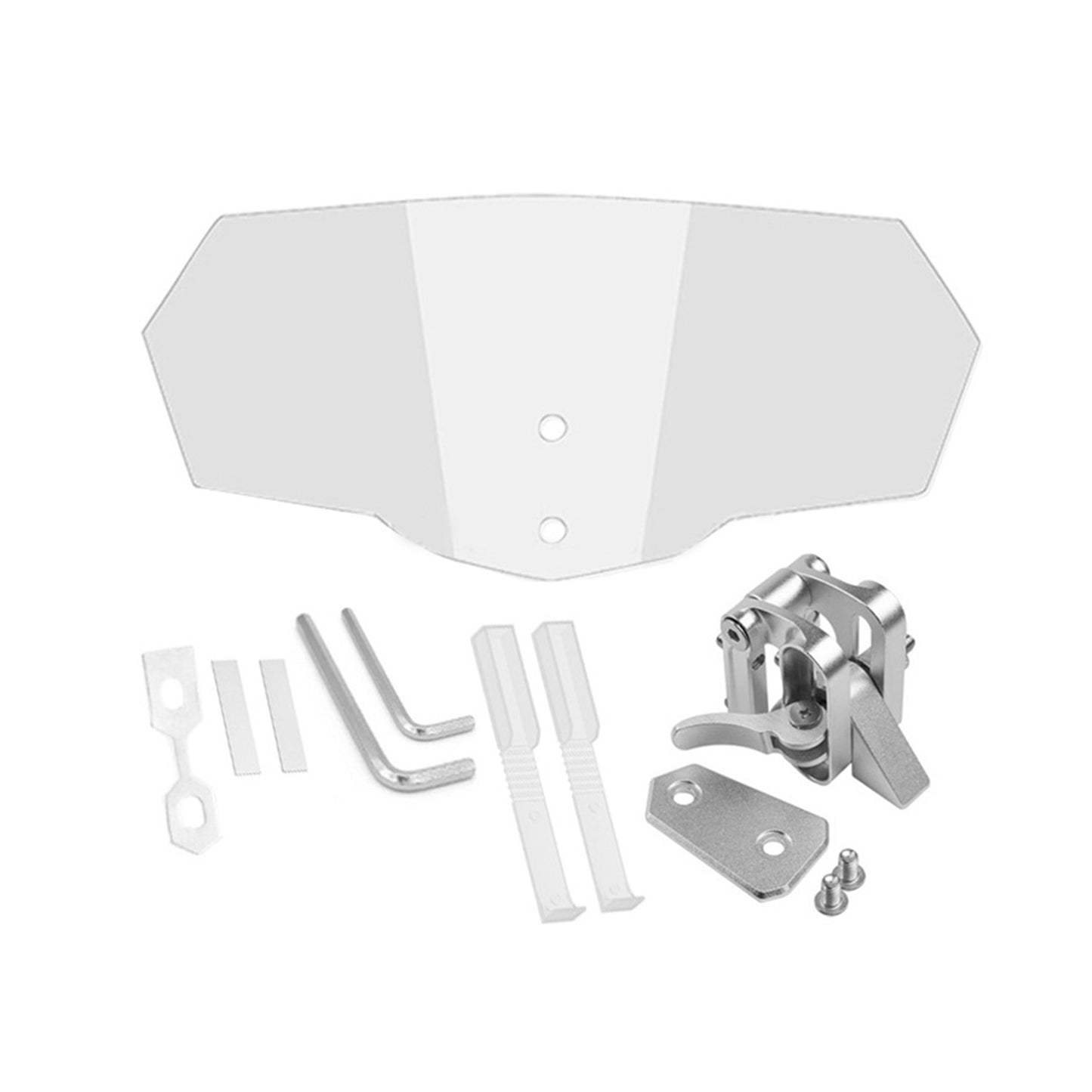 Motorcycle Windshield Extension Clip-On Windscreen Wind Deflector Spoiler