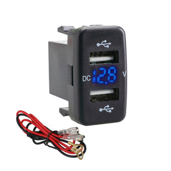 compare product Dual USB Car Charger Socket 4.2A With Voltmeter Display Adapter Suitable For Toyota