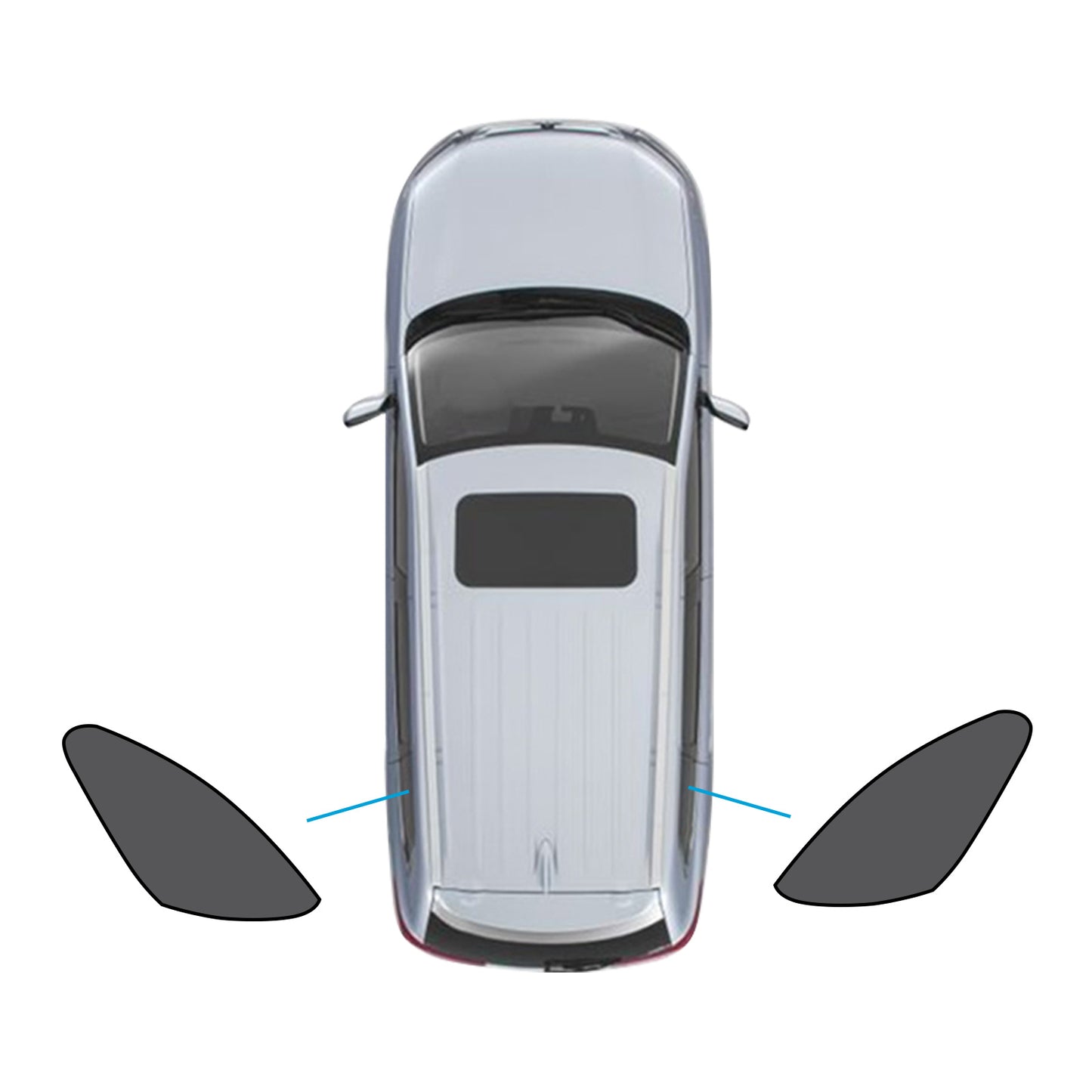 {{ 2x Triangular Magnetic Car Window Sun Shades Suitable for Mazda CX-3 15-Current }} - Buy Car Parts Online at {{ Kaka Auto Parts }}.