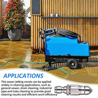 Stainless Steel Sewer Jetter Nozzle For Pressure Washer Suitable For 1in or 4in Drain Connection