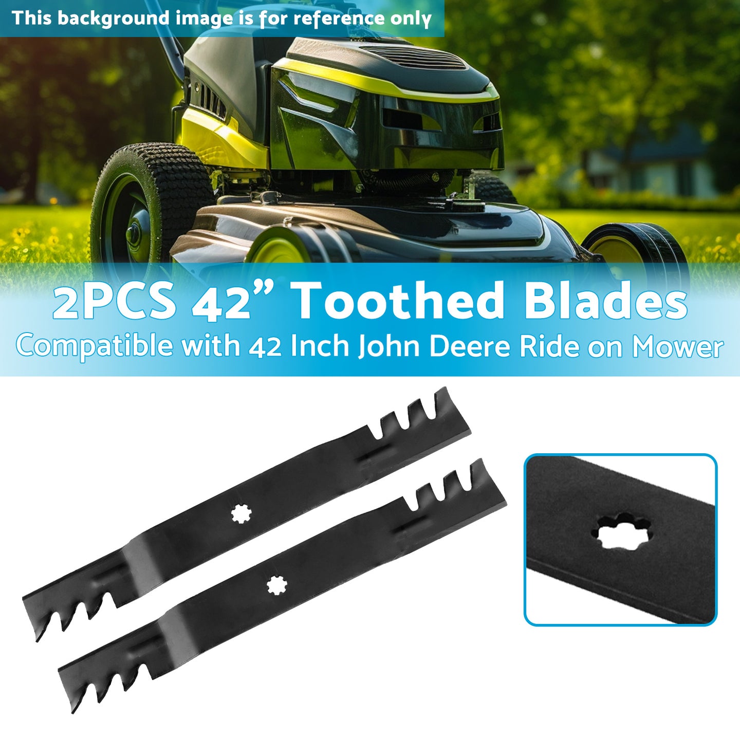 {{ 2PCS 42 inch  Toothed Blades Suitable for John Deere M154061 M154062 GX22151 }} - Buy Car Parts Online at {{ Kaka Auto Parts }}.
