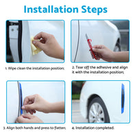 Reflective Carbon Fiber Car Door Edge Guard Bump Protector Sticker Suitable For Universal Use