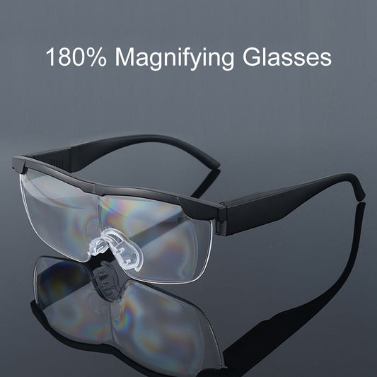 Unisex Magnifying Glasses Loupes 180% HD Vision Magnifier With LED Lighting Lamp
