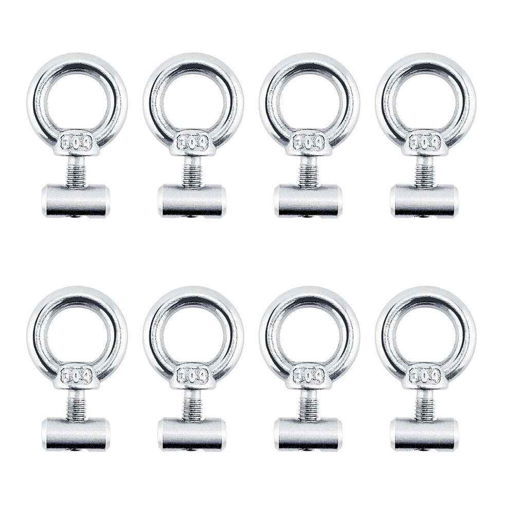 8x Awning Rail Stoppers & Track Screws Suitable For Boat / RV / Caravan Stainless Steel