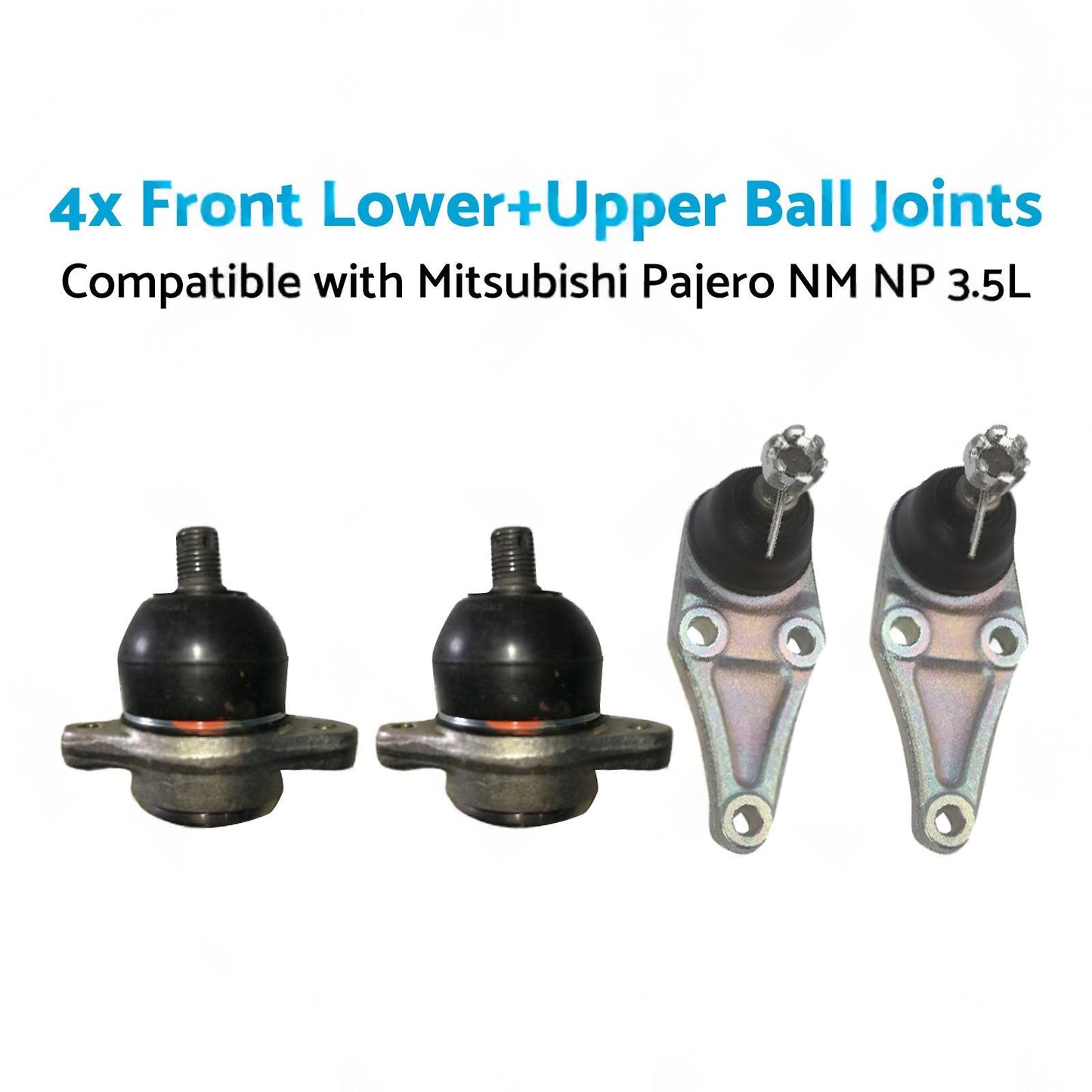 4x Front LowerUpper Ball Joints Suitable for Mitsubishi Pajero NM NP 3. 5L 00-11