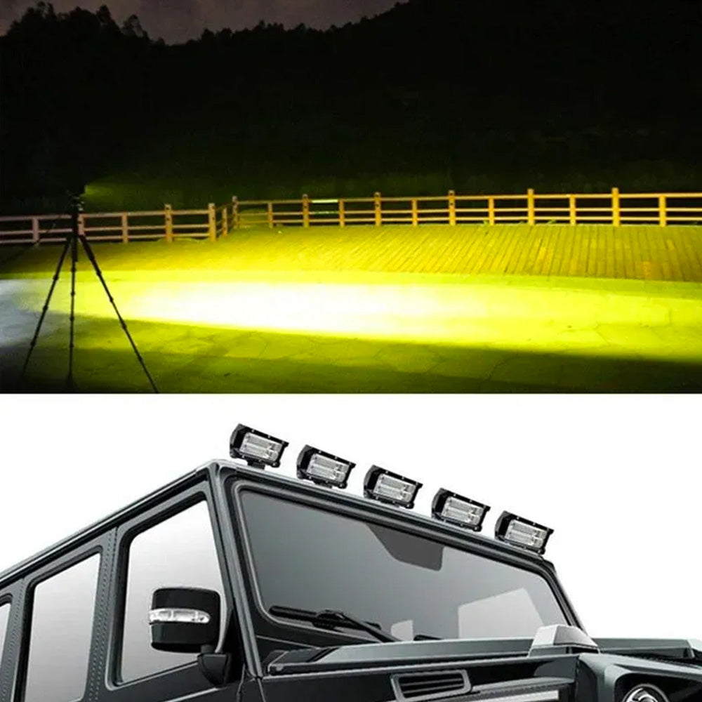 {{ 2x 5inch Flood LED Light Bar Offroad Work Driving Fog Lamp Yellow Cree Spread }} - Buy Car Parts Online at {{ Kaka Auto Parts }}.
