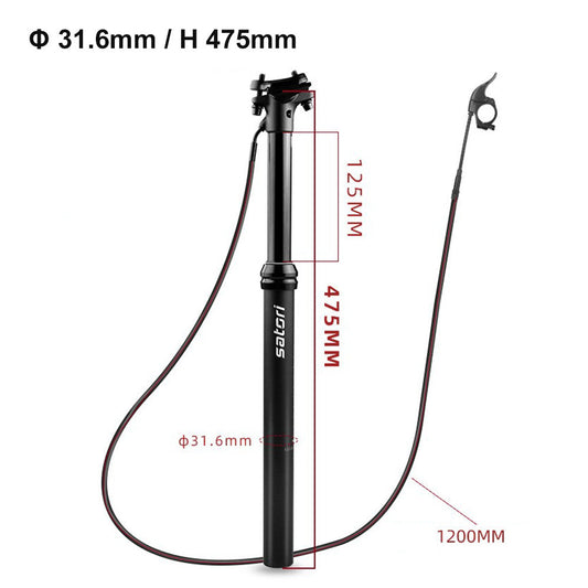 1 Set Bike MTB Dropper Seat Post Internal/External Cable Routing 30. 9/31. 6mm
