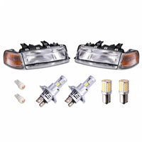 Head Light with Indicator and LED Globes Set Suitable for Holden Commodore VR VS - BD1