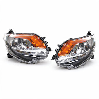 compare product Head Light AM Halogen Black Lower Bezel RHD Set LH RH Suitable for Mitsubishi