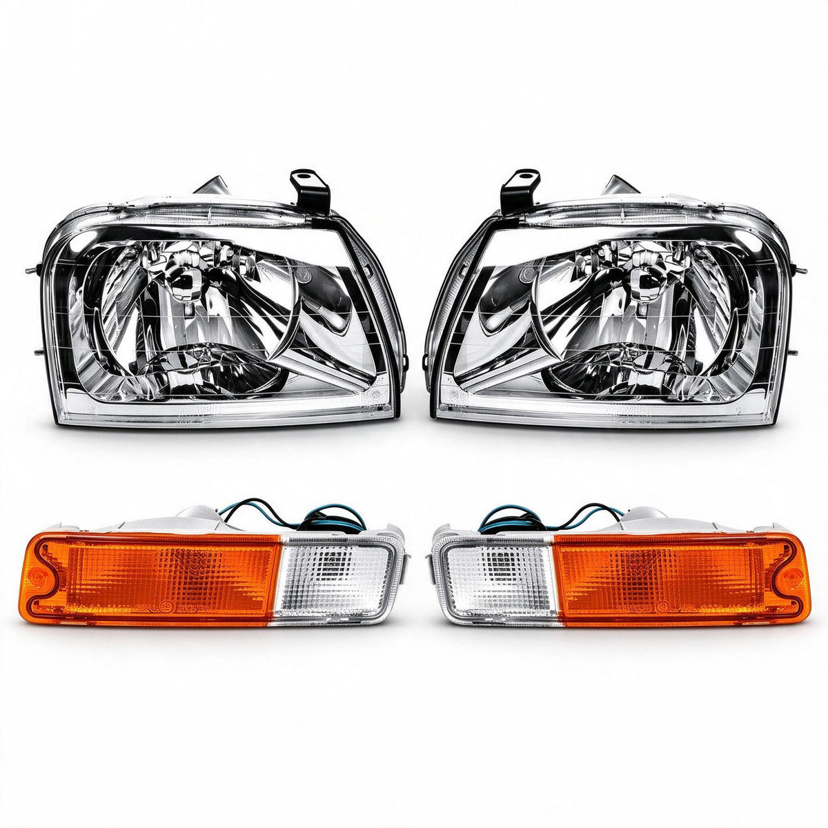 Head Light Big and Bar Lamp AM Set of 4 Suitable for Mitsubishi Triton 2006-2015 - ZT2