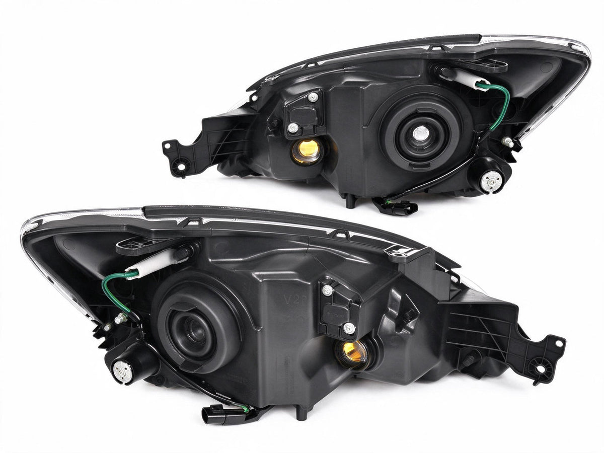 Chrome Headlight Assembly Set LH RH Suitable for Mitsubishi Lancer CH 2003-2012 - BD2